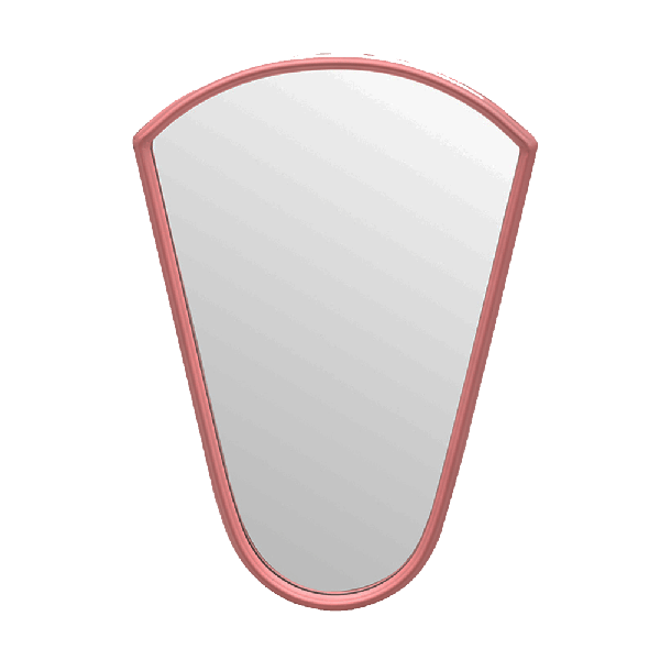 Metal Framed Wall Mirror, Pink